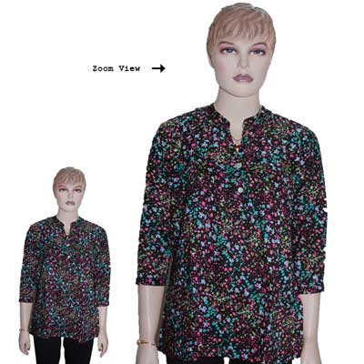 "Black color Printed Design Top with Full Hands - JFM-21 - Click here to View more details about this Product